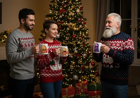 Feiertagsfeier-Teams